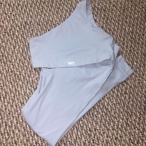 SET Active Light Blue High-Waist Leggings